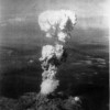 Mushroom cloud of atomic bomb dropped on Hiroshima